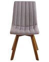 	Conjunto de 2 sillas de poliéster gris pardo/madera oscura CALGARY_800099