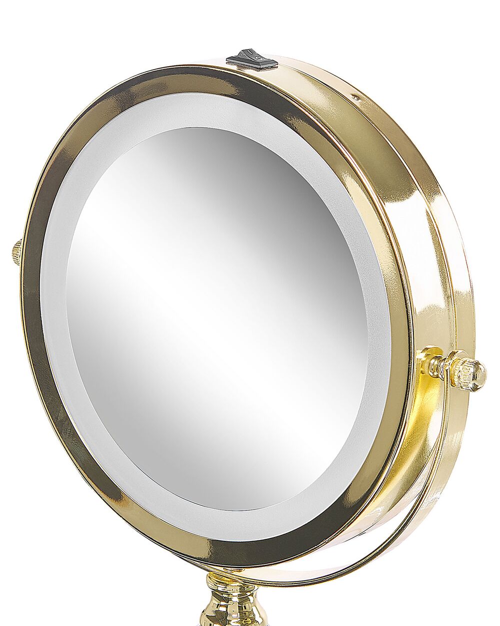 Lighted Makeup Mirror ø 18 cm Gold CLAIRA