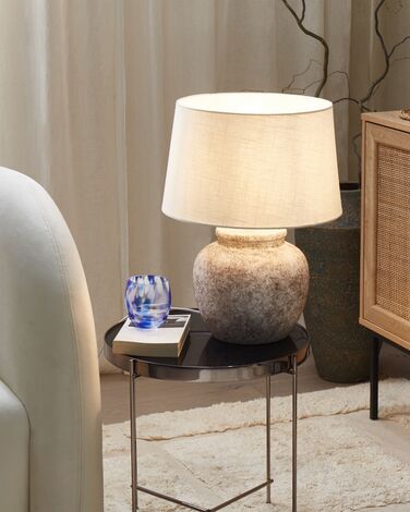 Ceramic Table Lamp Beige MAREB