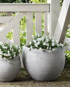 Vaso Da Fiori Grande In Plastica, 38 Litri, Diametro 50 Cm, Altezza 39 Cm, Colore Antracite, Per Esterni E Interni - 6