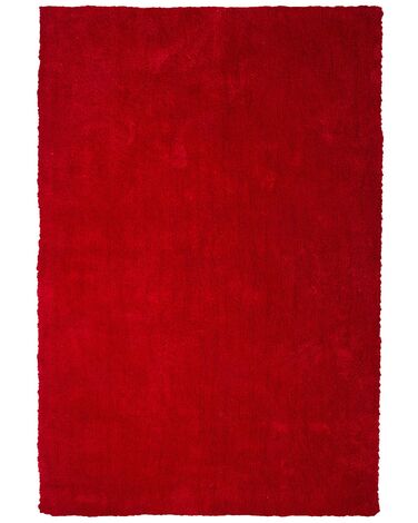 Dywan shaggy 160 x 230 cm czerwony DEMRE