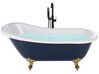 Frittstående badekar blått med gyldne føtter 170 x 76 cm CAYMAN_820787