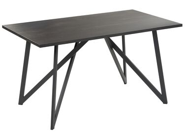 Dining Table 140 x 80 cm Black ANNIKA