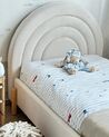 Sametová postel 90 x 200 cm béžová ANET_894434