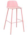 Zestaw 4 krzeseł barowych różowy MORA II_876351