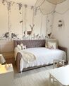 Rozkladacia zamatová posteľ 90 x 200 cm ružová MONTARGIS_894444