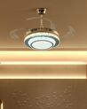 Stropní ventilátor se světlem zlatý ASHLEY_861541