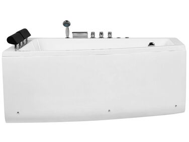 Banheira de hidromassagem de canto versão à direita em acrílico branco 182 x 122 cm SERRANA