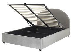 Parisänky sametti säilytystila vaaleanharmaa 160 x 200 VAUCLUSE