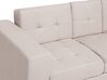Sectional Sofa Bed with Ottoman Beige FALSTER_751404
