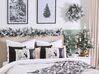 Sada 2 dekorativních polštářů s vánočním motivem 30 x 50 cm černé/bílé SVEN_814359