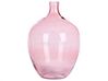 Dekoratívna sklenená váza 39 cm ružová ROTI_823633