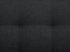 Canapé panoramique convertible en tissu gris graphite 6 places avec pouf ABERDEEN_715086