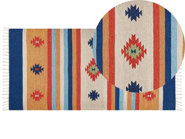 Tapis kilim en coton 80 x 150 cm multicolore TARONIK