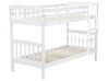Łóżko piętrowe drewniane 90 x 200 cm białe REVIN_711074
