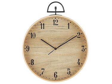 Nástěnné hodiny ø 40 cm ze světlého dřeva OPFIKON