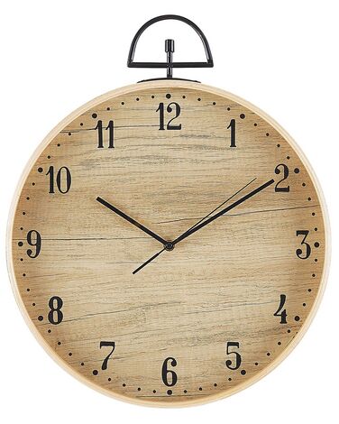 Reloj de pared madera clara ø40 cm OPFIKON