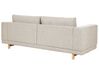 3 Seater Fabric Sofa Light Beige NIVALA_874119