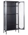 Steel Display Cabinet Black FOXTON_850355