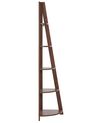 5 Tier Corner Ladder Shelf Dark Wood MOBILE SOLO_446584