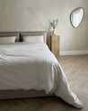 Zamatová posteľ s úložným priestorom 160 x 200 cm béžová BAJONNA_915674