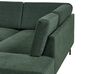 Left Hand 4 Seater Fabric Corner Sofa Dark Green BREDA_885966