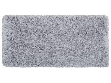 Tappeto shaggy rettangolare grigio chiaro 80 x 150 cm CIDE