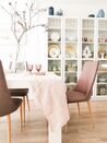 Set of 2 Fabric Dining Chairs Taupe Beige CLAYTON_818829