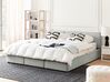 Velvet EU Super King Size Ottoman Bed Light Grey BOUSSE_862568
