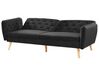 Sofa rozkładana welurowa czarna BARDU_792081
