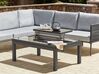 Lounge Set Aluminium grau / schwarz 6-Sitzer Auflagen grau FORANO_811007