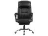Krzesło biurowe regulowane ekoskóra czarne LUXURY_739424