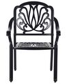 Conjunto de 4 cadeiras de jardim em alumínio preto ANCONA_806904