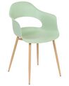 Set of 2 Dining Chairs Light Green UTICA_861938
