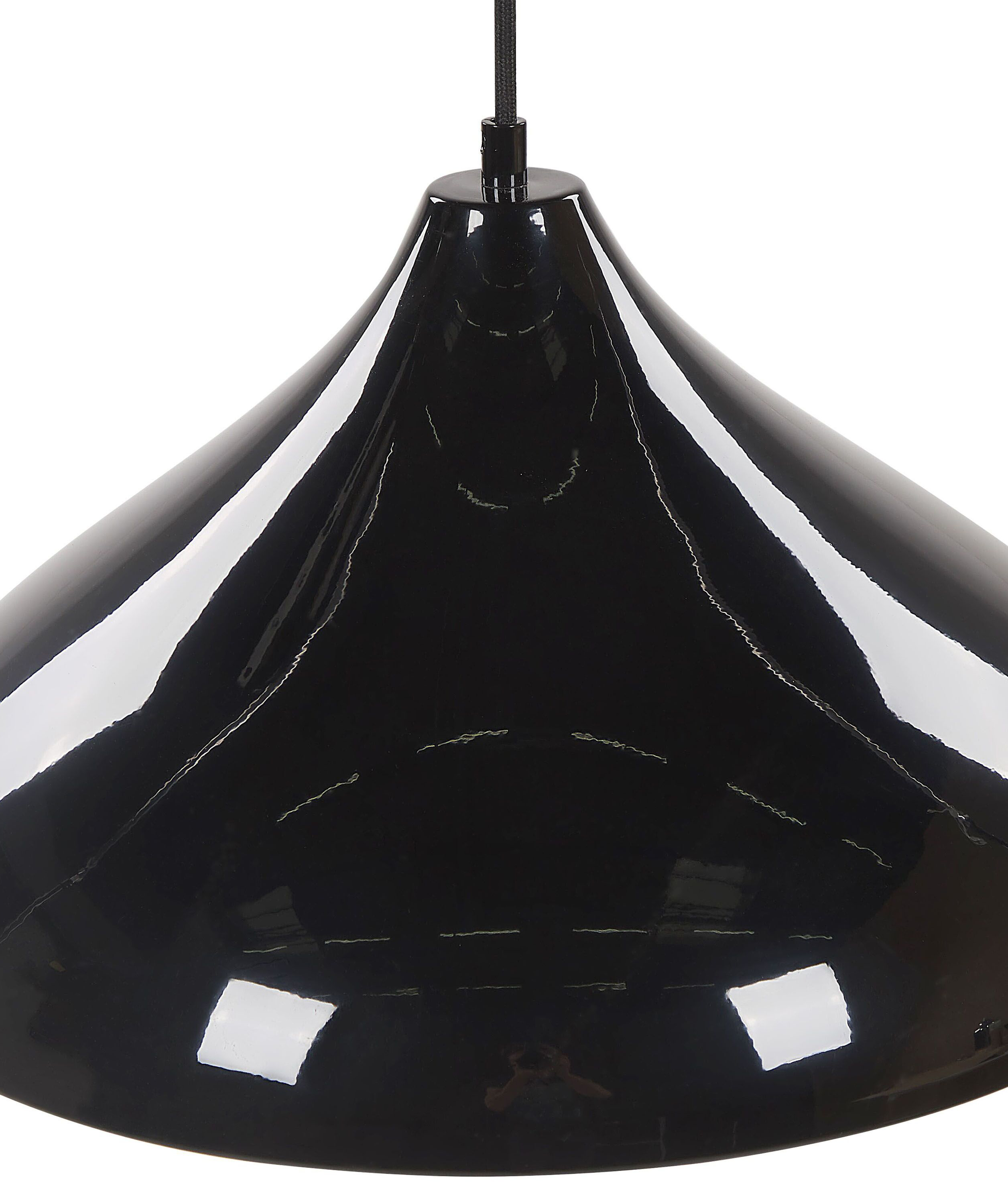Závesná kovová lampa čierna ISKAR_776399