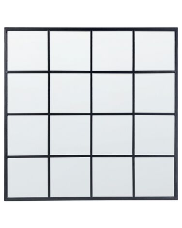 Wandspiegel schwarz Fensteroptik 78 x 78 cm BLESLE