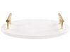 Marble Serving Tray White with Gold Handles ARGOS_910950