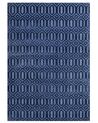 Teppich marineblau 160 x 230 cm geometrisches Muster Kurzflor ADATEPE_750637