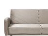 Velvet Fabric Sofa Bed Taupe SENJA_850524