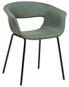 Set of 2 Fabric Dining Chairs Green ELMA_884598