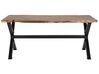 Jedálenský stôl z akáciového dreva 200 x 95 cm svetlé drevo/čierna VALBO_745136