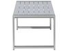 Salon de jardin en aluminium coussin en tissu gris clair table basse incluse SALERNO_679535