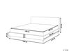 Fabric EU Super King Size Bed White LED Light Grey FITOU_809226