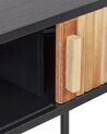 Tavolino consolle legno chiaro e nero CARNEY_891911