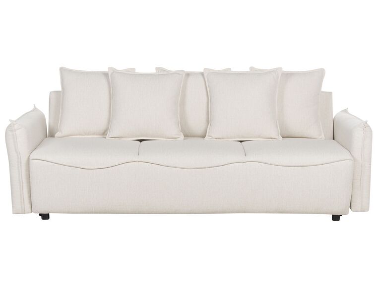 Fabric Sofa Bed with Storage White KRAMA_904853