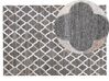 Tæppe 140x200 cm grå/beige læder ROLUNAY_780556