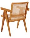 Chaise en bois d'acajou et rotin tressé clair WESTBROOK_872197