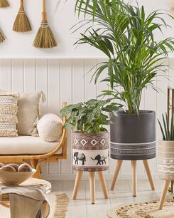 Kukkateline ruskea/beige 30 x 30 x 55 cm ACHILIO Kukkateline ruskea/beige 30 x 30 x 55 cm ACHILIO