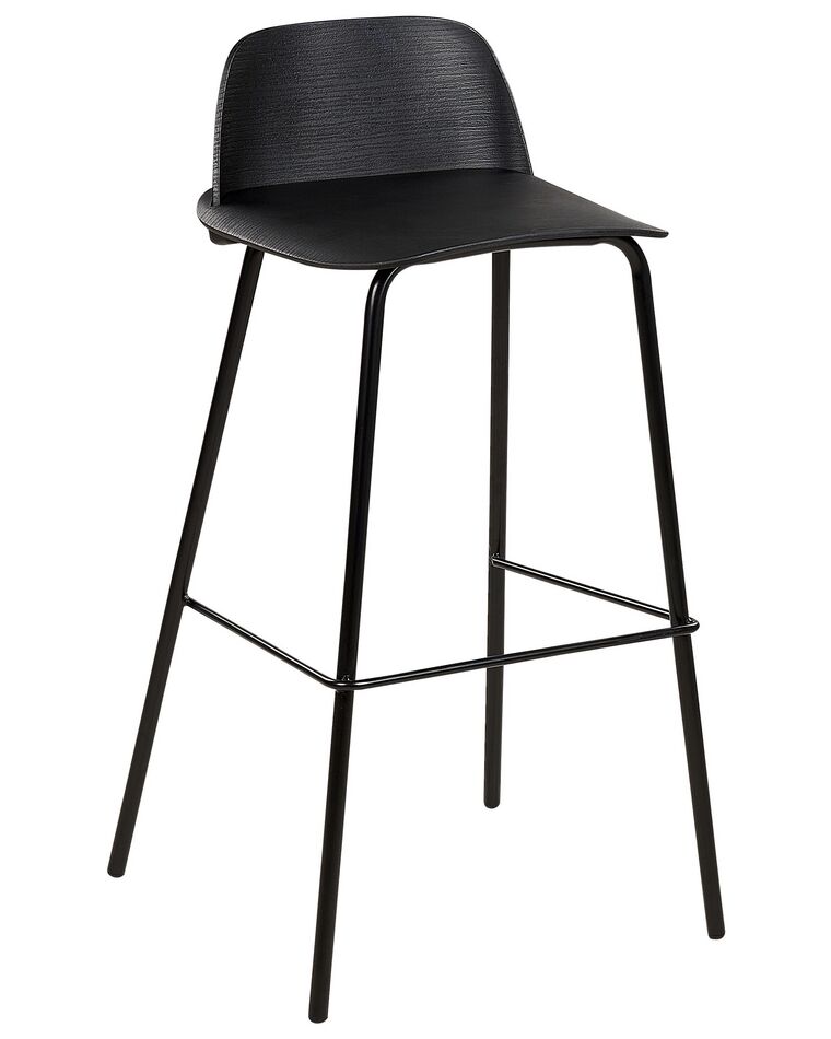 Sett med 4 barstoler svart MORA | Beliani.no