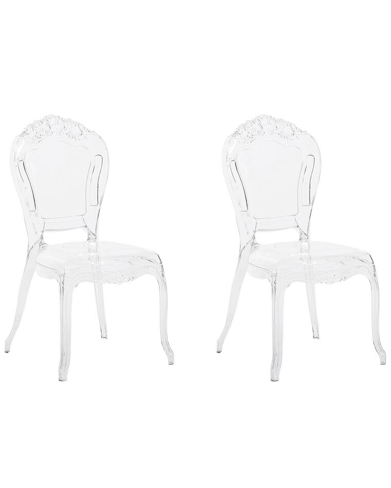 Set of 2 Accent Chairs Acrylic Clear VERMONT_691721